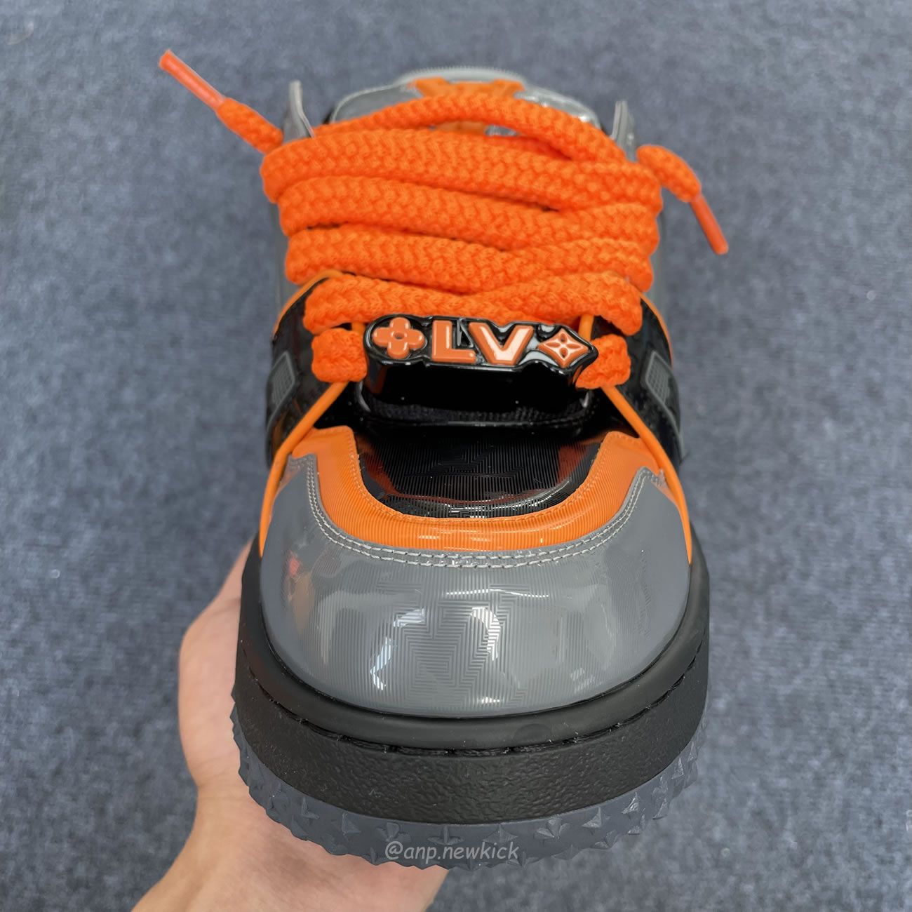 Louis Vuitton Lv Trainer Maxi Black Orange Monogram 1acf6i (2) - www.newkick.org