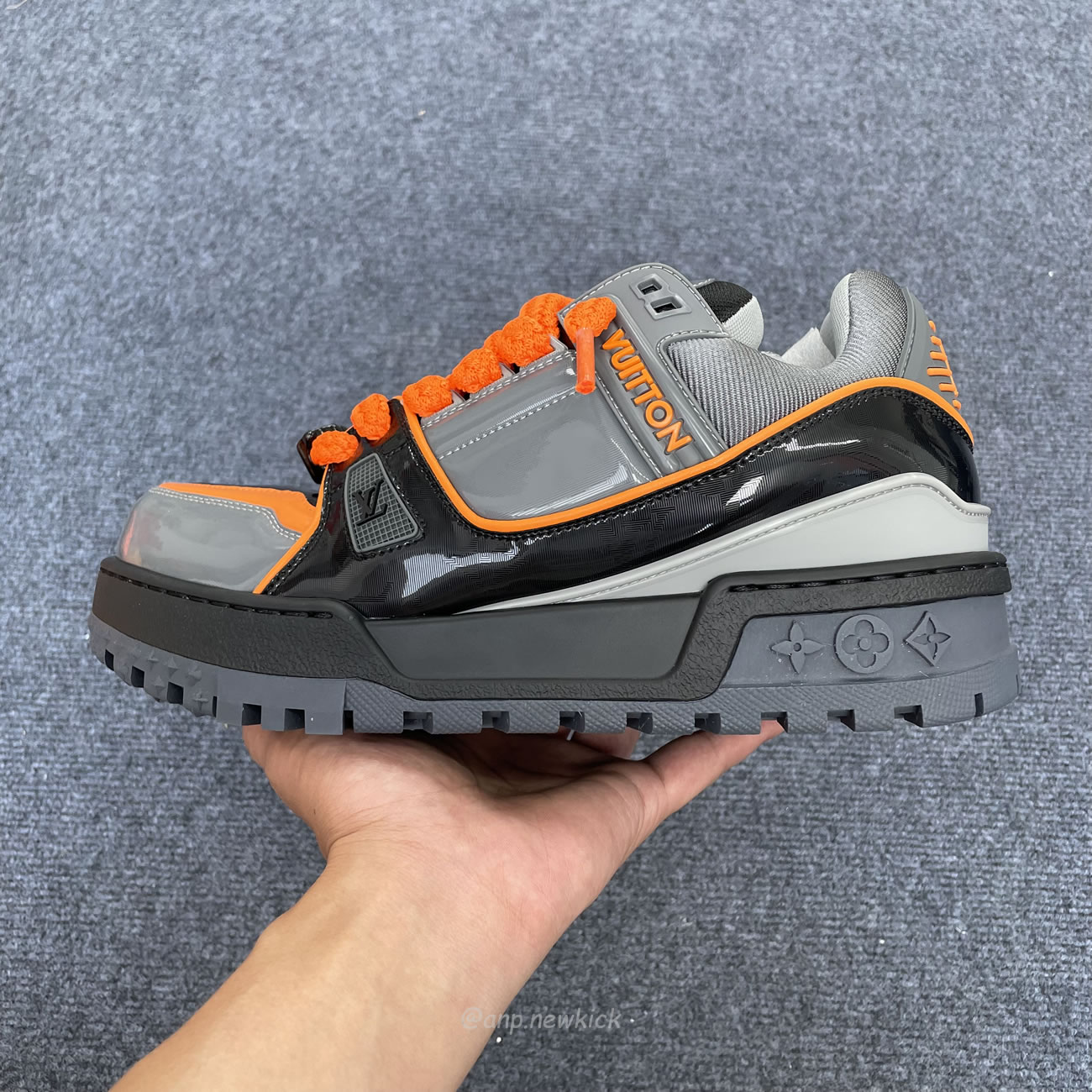 Louis Vuitton Lv Trainer Maxi Black Orange Monogram 1acf6i (7) - www.newkick.org