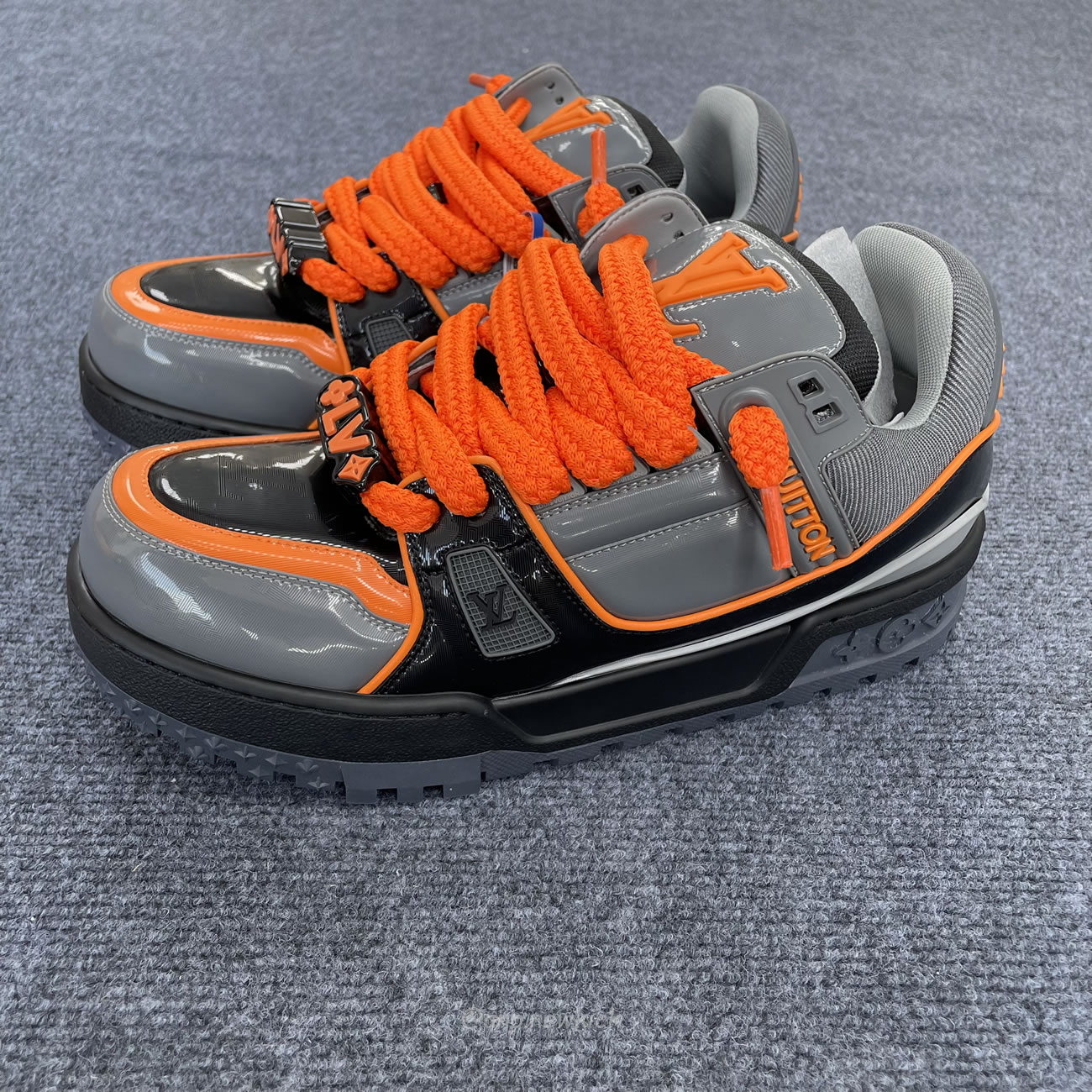 Louis Vuitton Lv Trainer Maxi Black Orange Monogram 1acf6i (8) - www.newkick.org