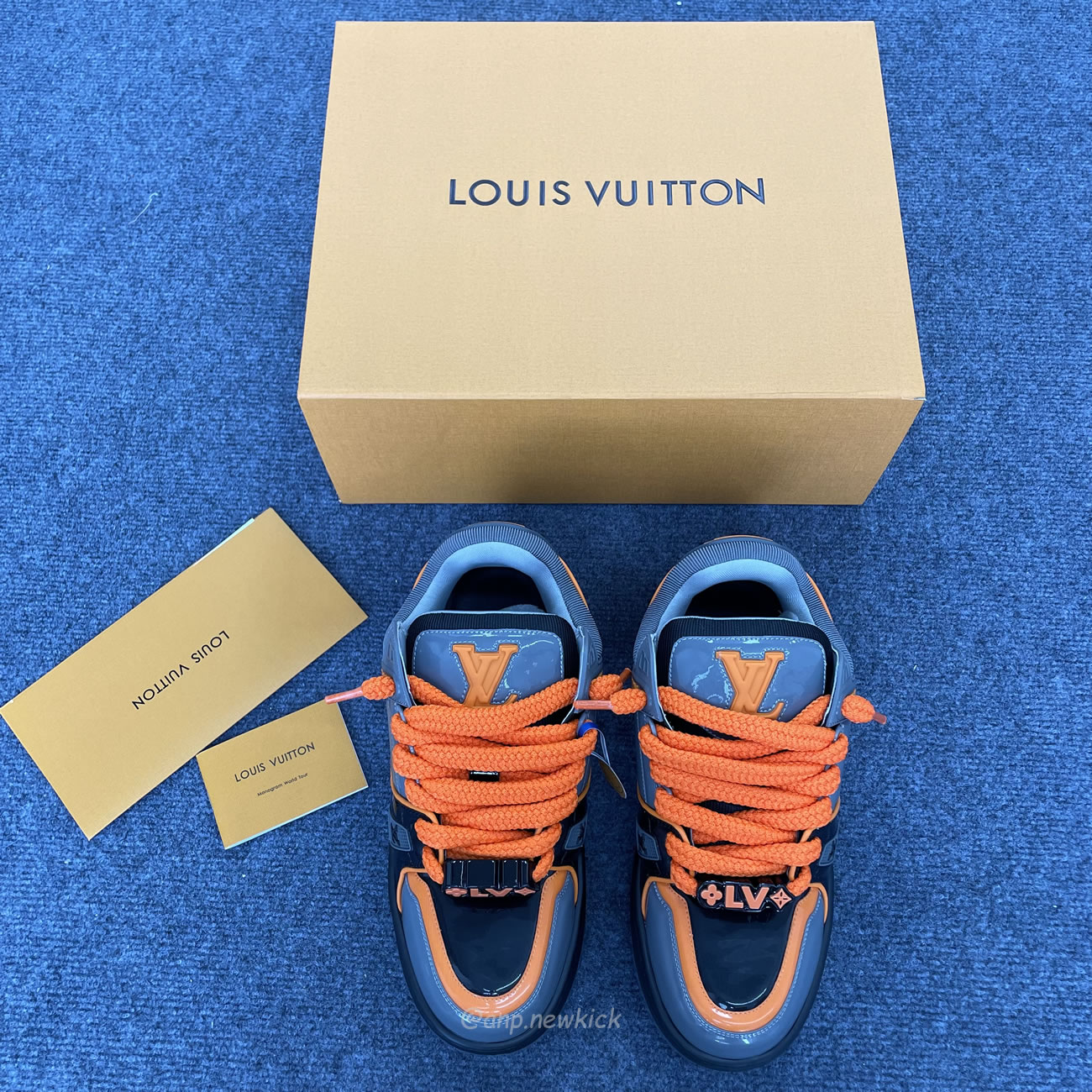 Louis Vuitton Lv Trainer Maxi Black Orange Monogram 1acf6i (9) - www.newkick.org