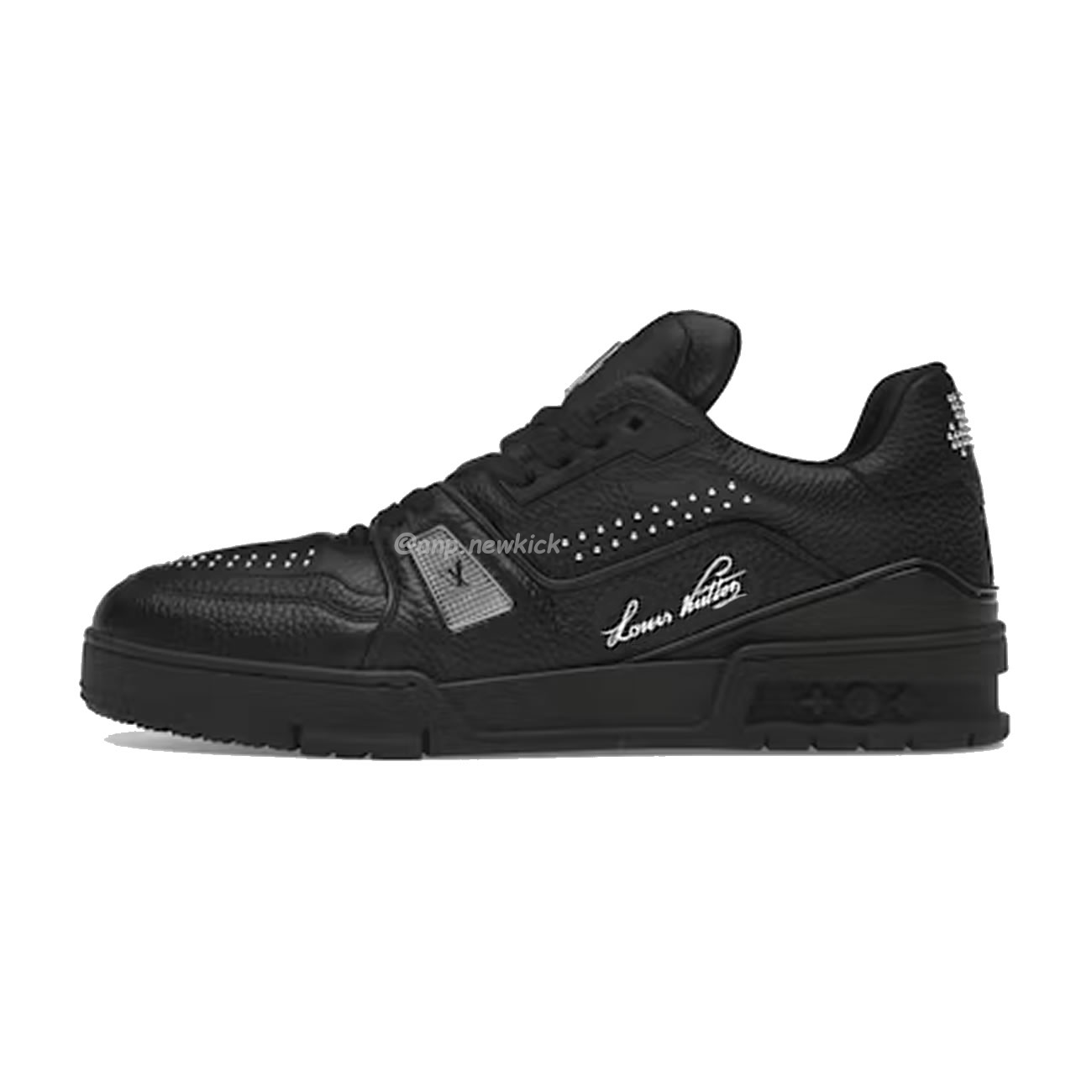 Louis Vuitton Lv Trainer Black White Calf Leather 1addby (5) - www.newkick.org