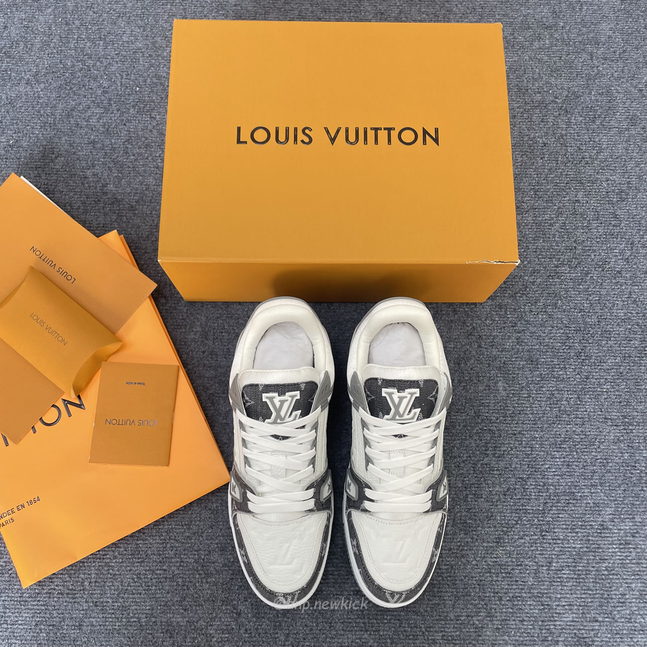 Louis Vuitton Trainer Monogram Denim Grey White 1adf58 (2) - www.newkick.org