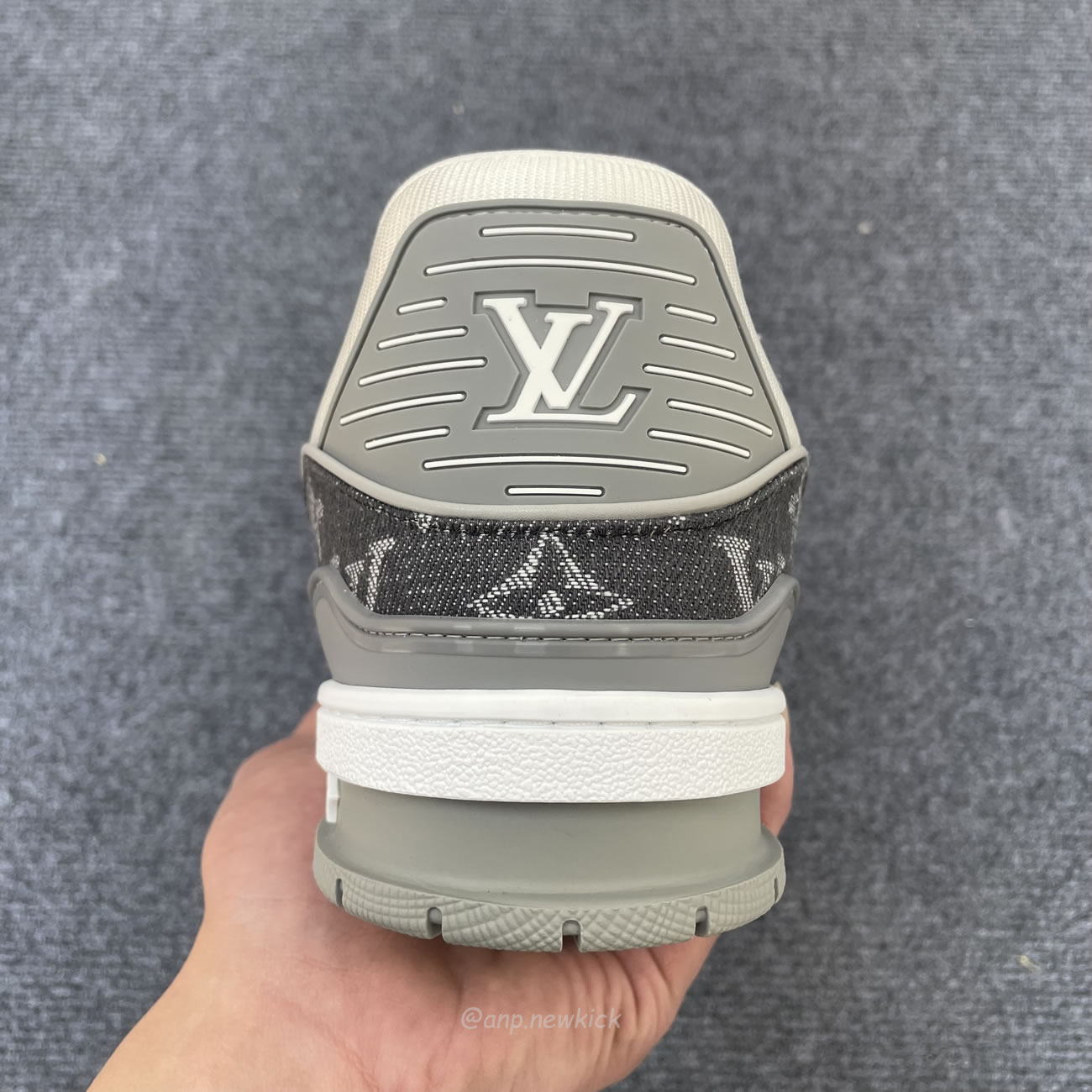 Louis Vuitton Trainer Monogram Denim Grey White 1adf58 (3) - www.newkick.org
