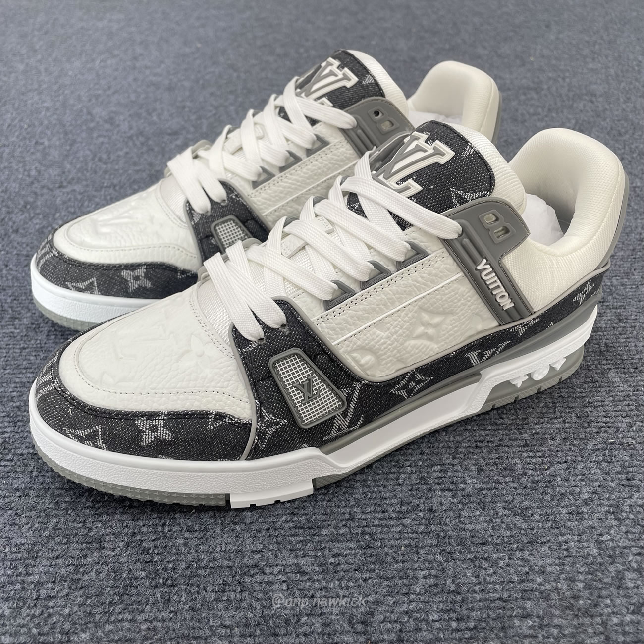 Louis Vuitton Trainer Monogram Denim Grey White 1adf58 (5) - www.newkick.org