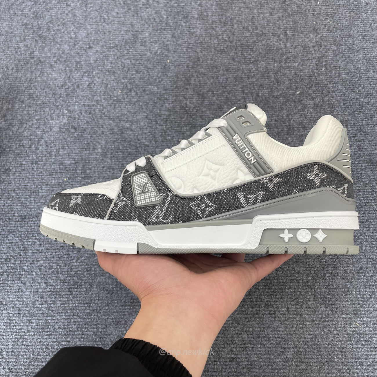 Louis Vuitton Trainer Monogram Denim Grey White 1adf58 (7) - www.newkick.org
