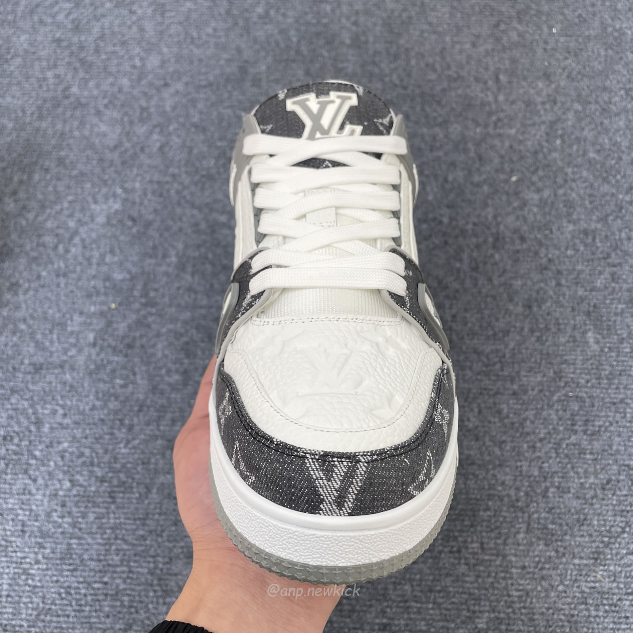 Louis Vuitton Trainer Monogram Denim Grey White 1adf58 (9) - www.newkick.org