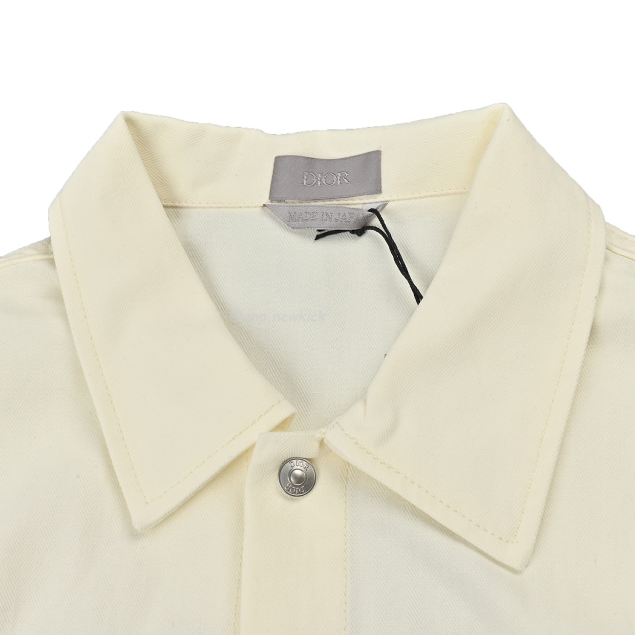 Dior 24ss Off White Cotton Denim Shirt (8) - www.newkick.vip