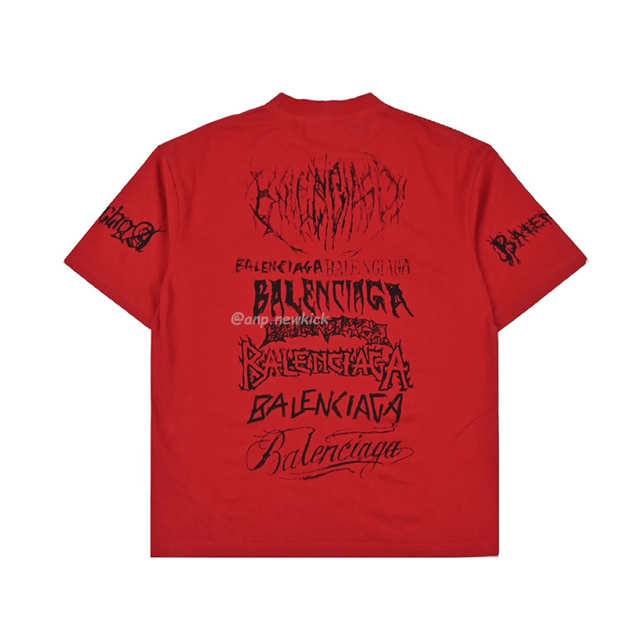Balenciaga 24ss Gothic Printed Short Sleeves T Shirt (10) - www.newkick.org