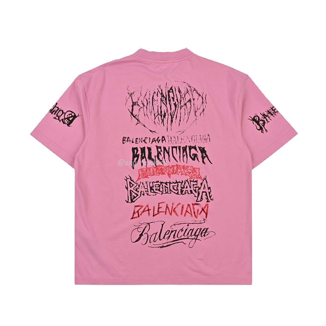 Balenciaga 24ss Gothic Printed Short Sleeves T Shirt (2) - www.newkick.org