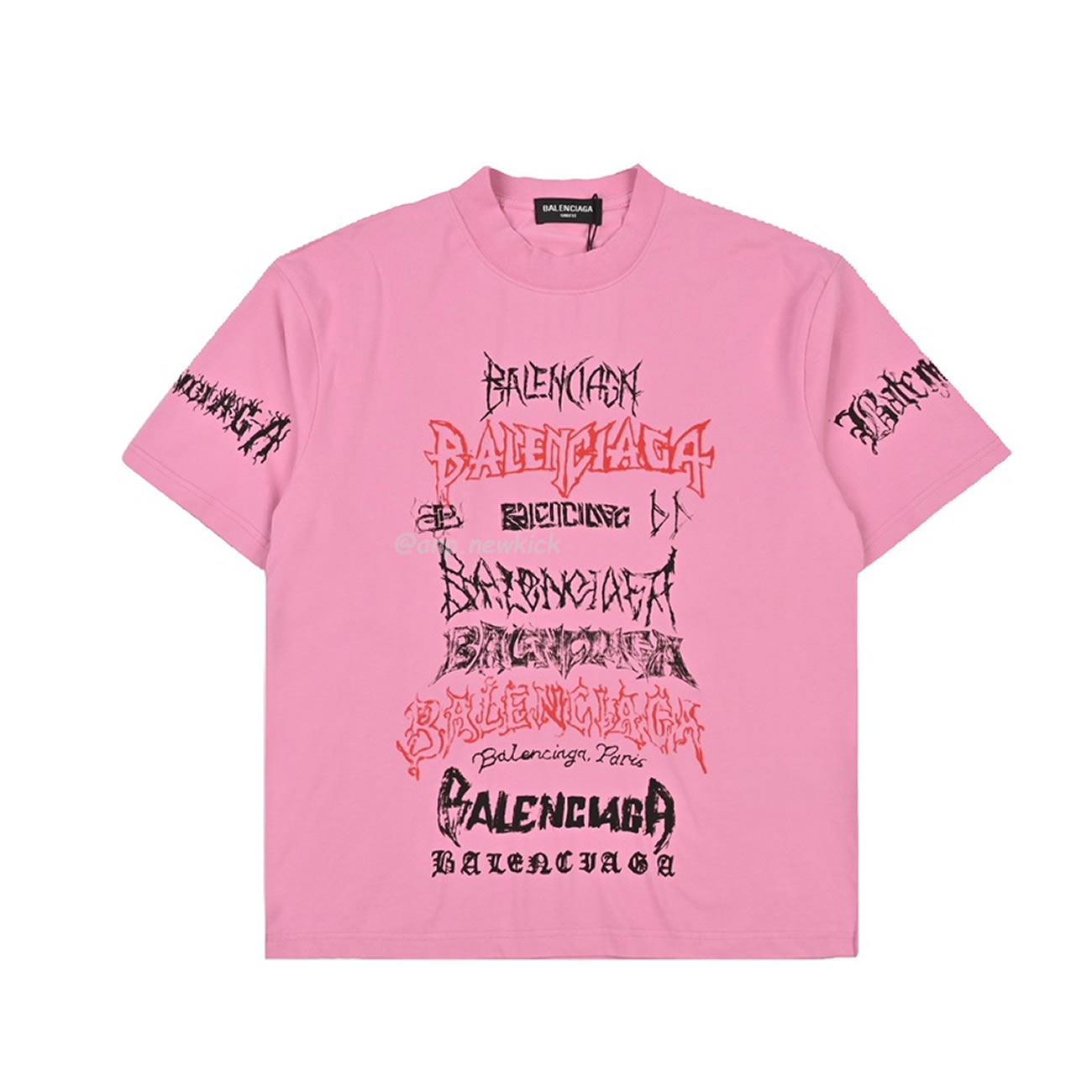 Balenciaga 24ss Gothic Printed Short Sleeves T Shirt (3) - www.newkick.org