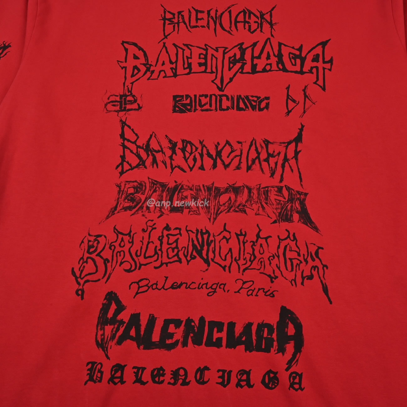 Balenciaga 24ss Gothic Printed Short Sleeves T Shirt (8) - www.newkick.org