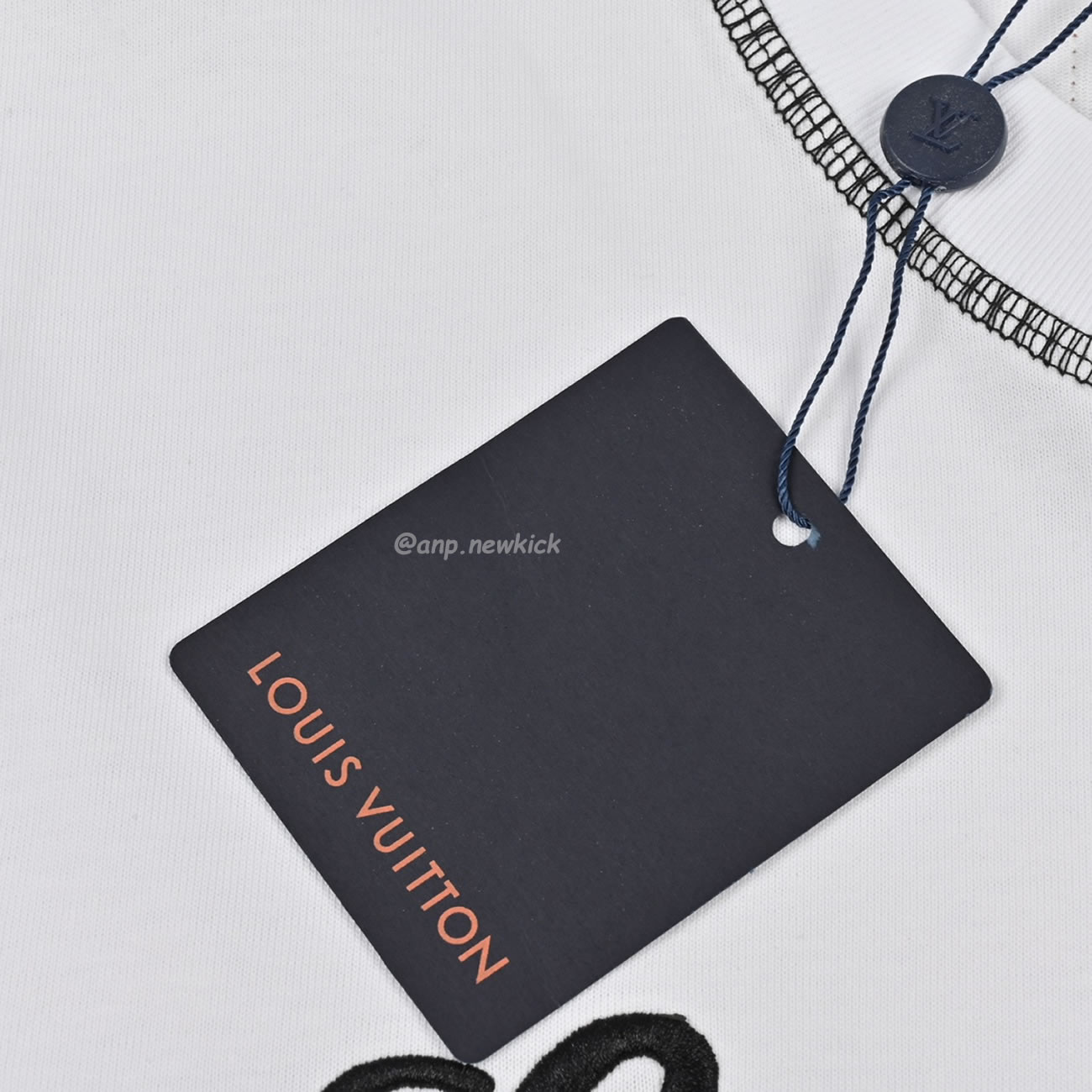 Louis Vuitton 24ss Stitching Cursive Embroidery Letters, Short Sleeves T Shirt (10) - www.newkick.vip