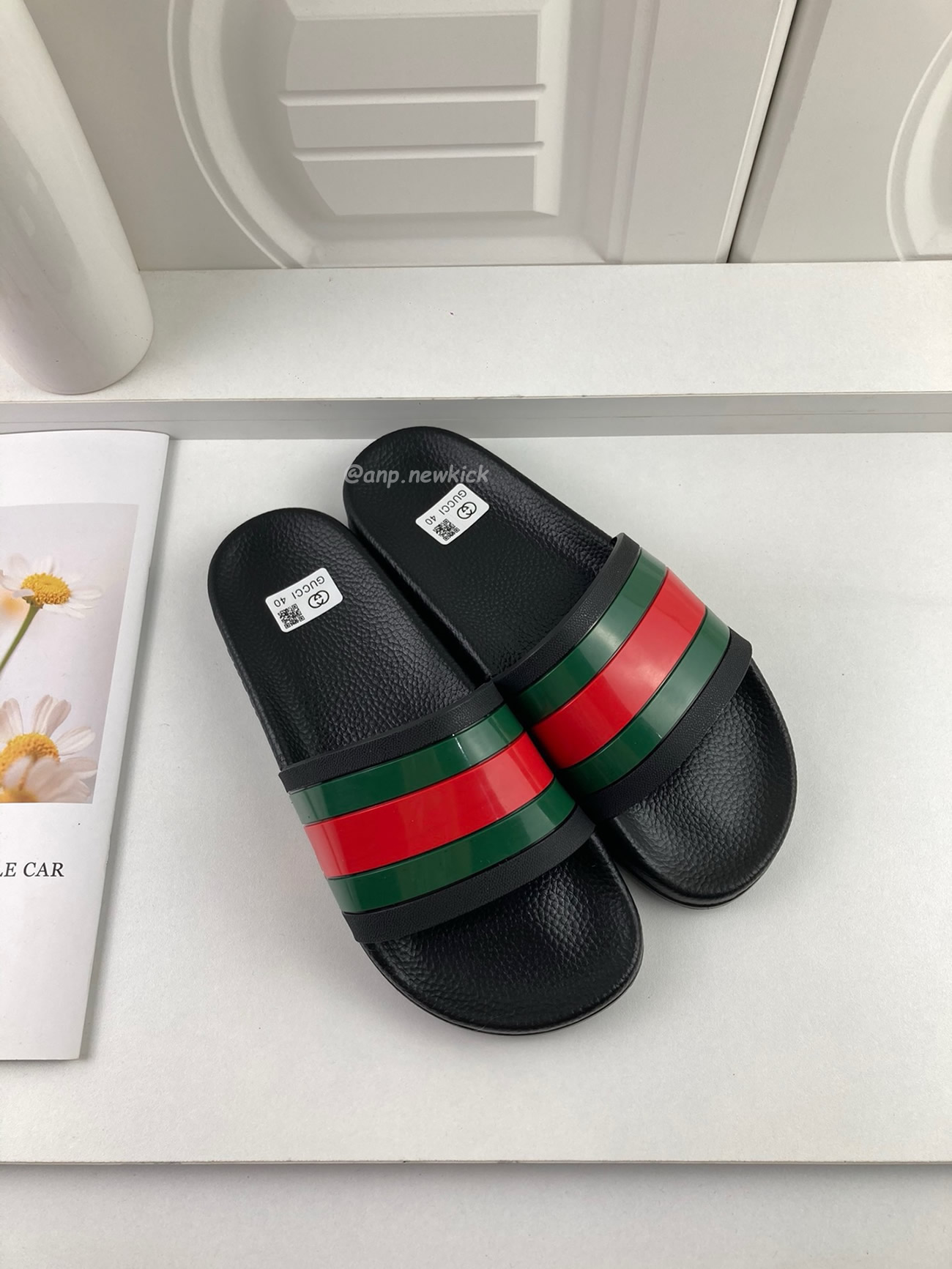 Gucci Rubber Slides Red Green 308234 Gib10 1098 (2) - www.newkick.org
