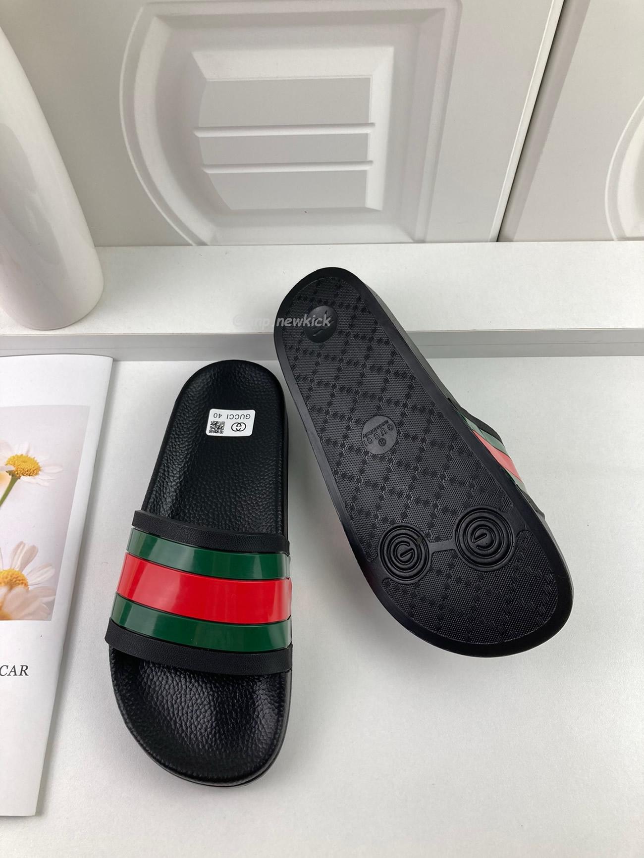 Gucci Rubber Slides Red Green 308234 Gib10 1098 (4) - www.newkick.org