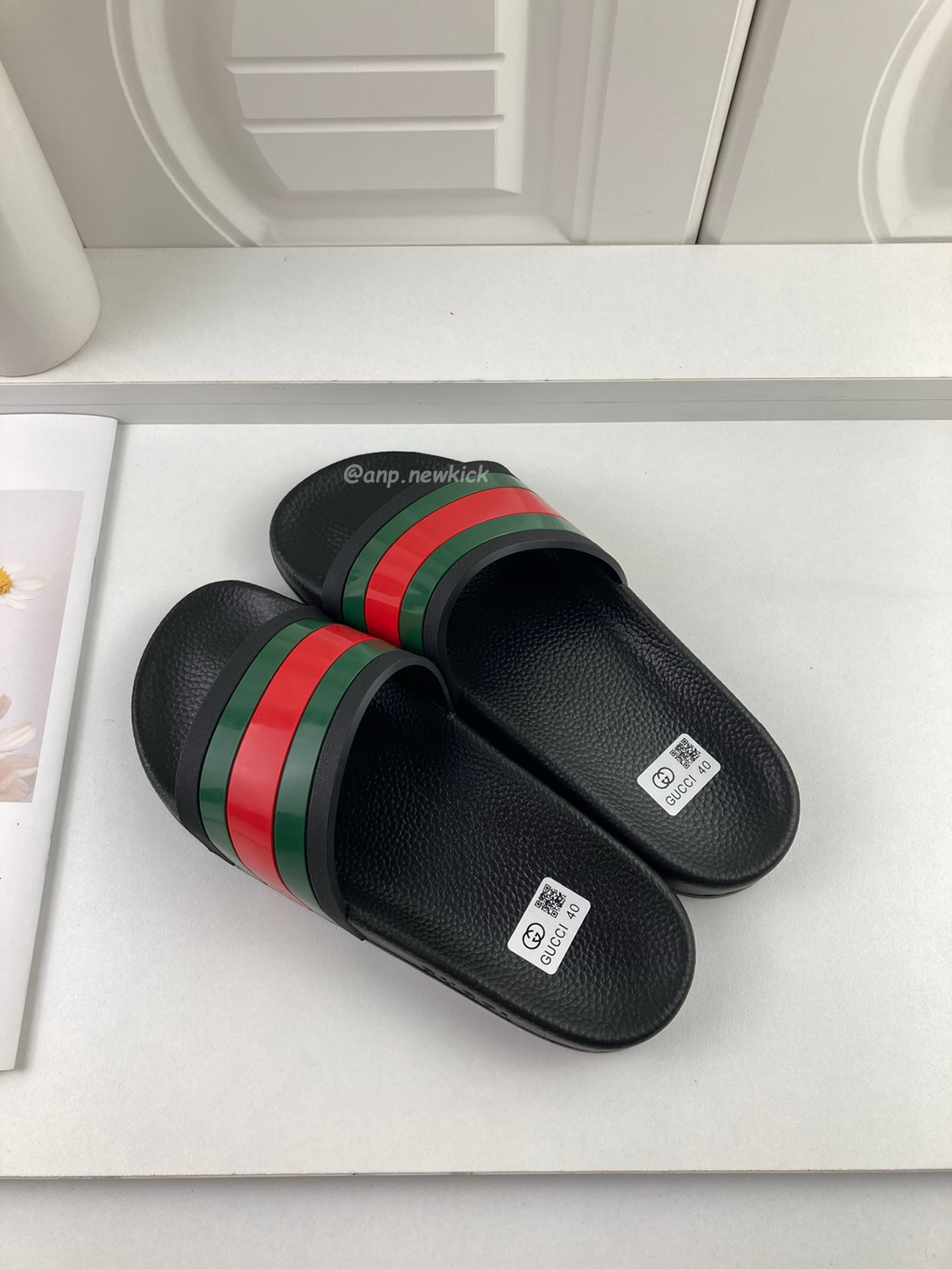 Gucci Rubber Slides Red Green 308234 Gib10 1098 (5) - www.newkick.org