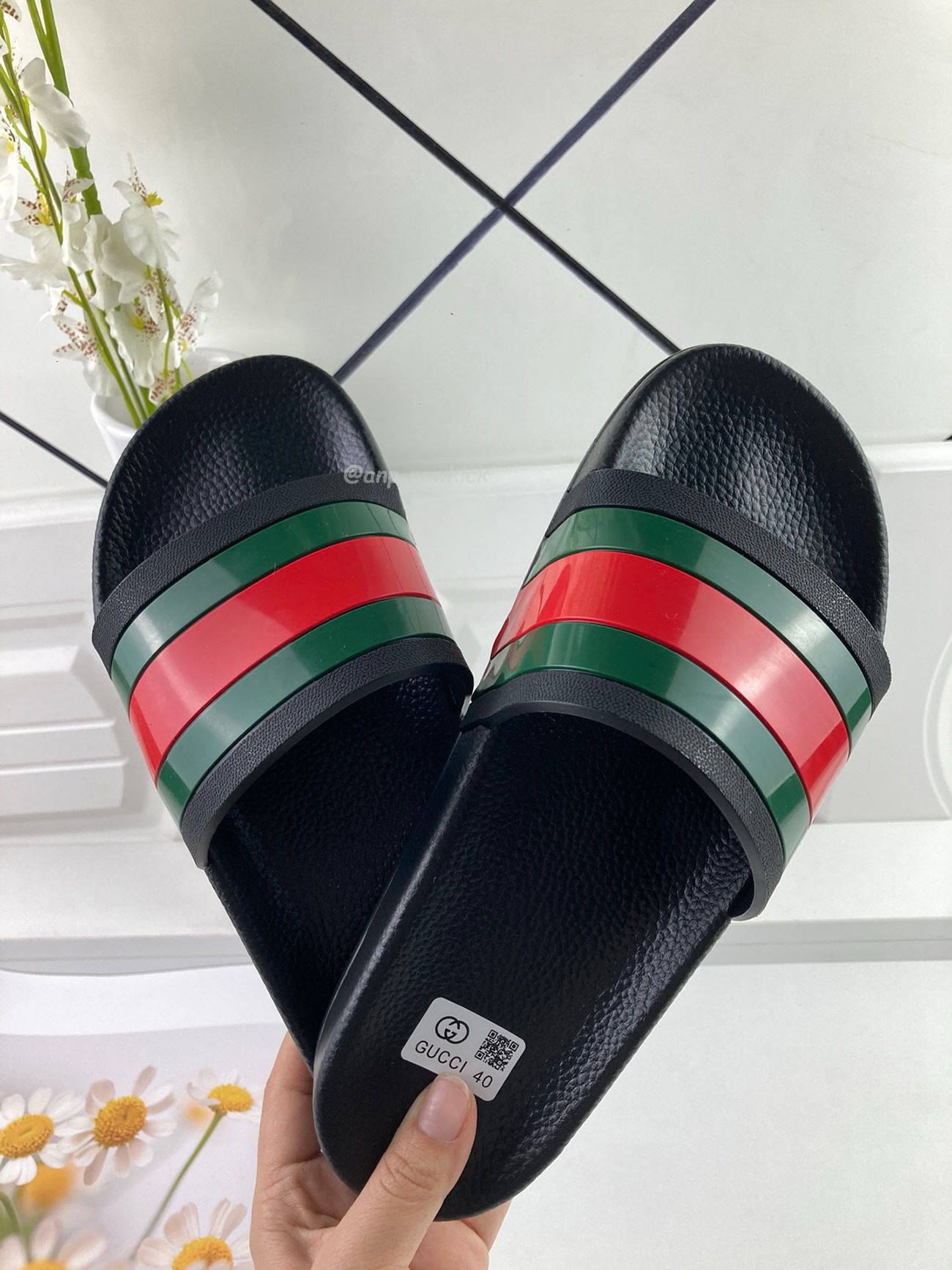 Gucci Rubber Slides Red Green 308234 Gib10 1098 (7) - www.newkick.org