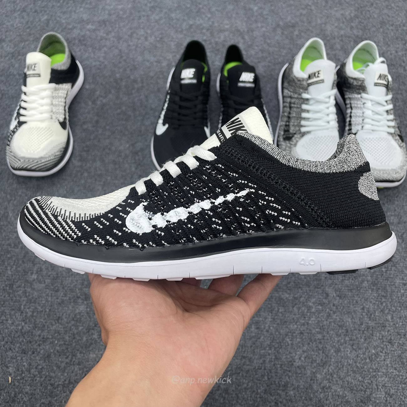 Nike Free 4.0 Flyknit White Black 631050 100 (10) - www.newkick.org Nike Free 4.0 Flyknit White Black 631050 100 (10) - www.newkick.org