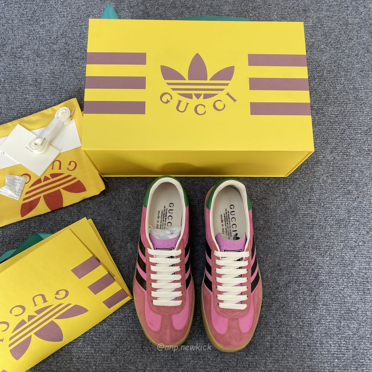 Adidas X Gucci Gazelle En Rosa De Mujer 707864 9stu0 5960 (2) - www.newkick.org