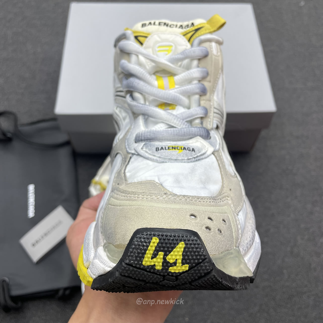 Balenciaga Runner Nylon Grey White Yellow Womens 772774 W3rny 9170 (10) - www.newkick.vip Balenciaga Runner Nylon Grey White Yellow Womens 772774 W3rny 9170 (10) - www.newkick.vip