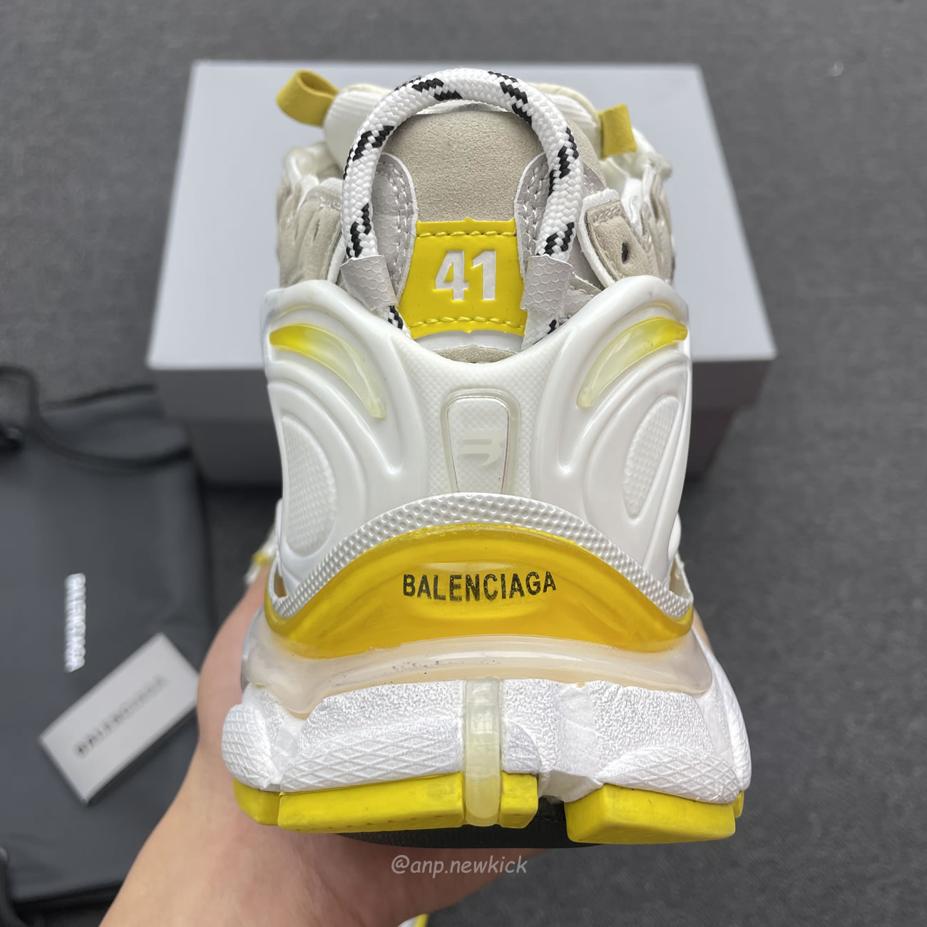 Balenciaga Runner Nylon Grey White Yellow Womens 772774 W3rny 9170 (12) - www.newkick.vip Balenciaga Runner Nylon Grey White Yellow Womens 772774 W3rny 9170 (12) - www.newkick.vip
