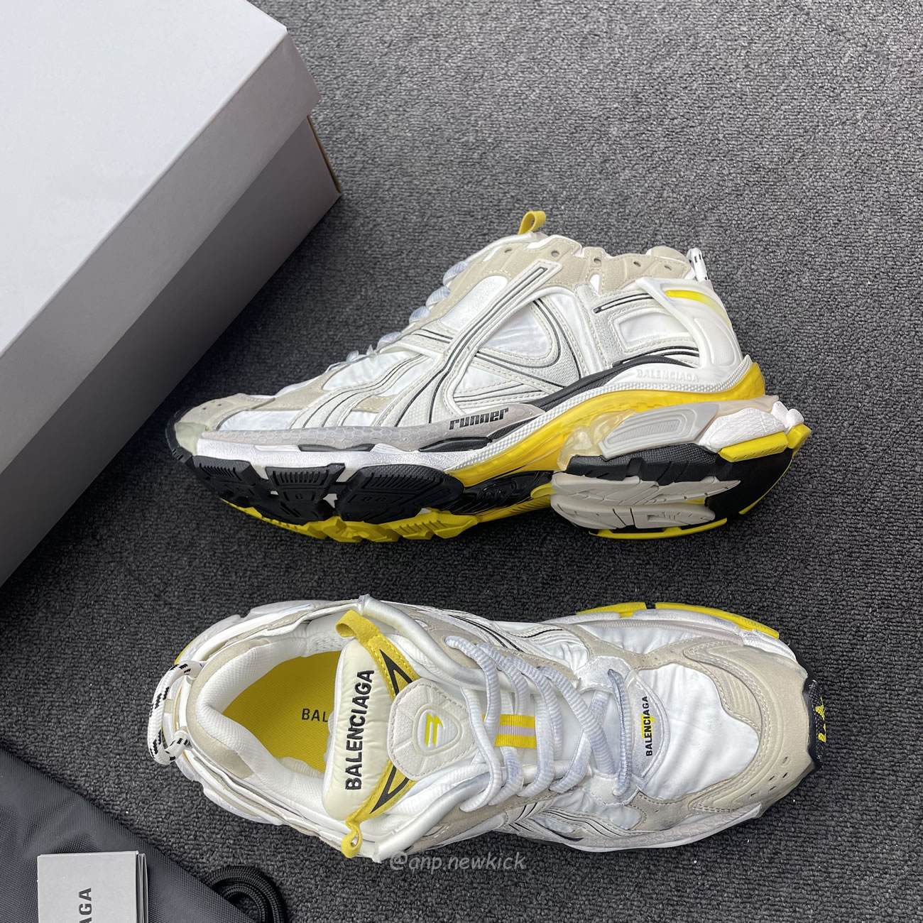 Balenciaga Runner Nylon Grey White Yellow Womens 772774 W3rny 9170 (6) - www.newkick.vip Balenciaga Runner Nylon Grey White Yellow Womens 772774 W3rny 9170 (6) - www.newkick.vip