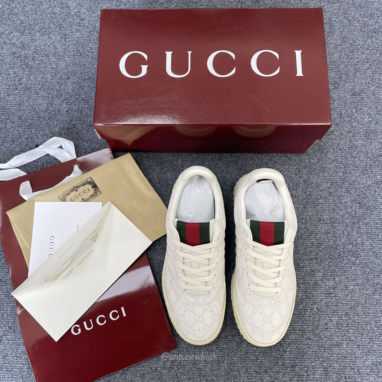 Gucci Re Web Gg Supreme Canvas Beige White 816818 Fad7v 9055 (4) - www.newkick.org