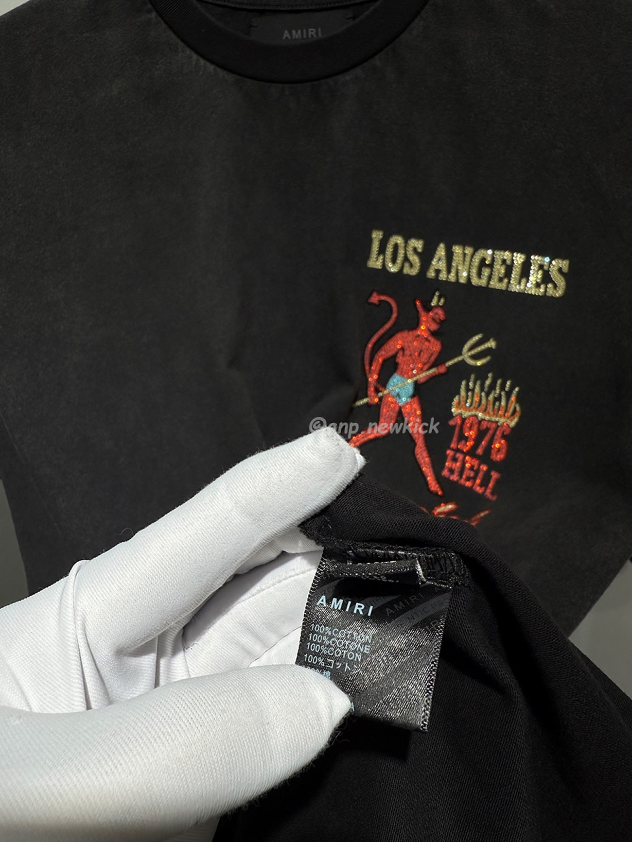 Amiri Cotton Crystal Sinners T Shirt (8) - www.newkick.org