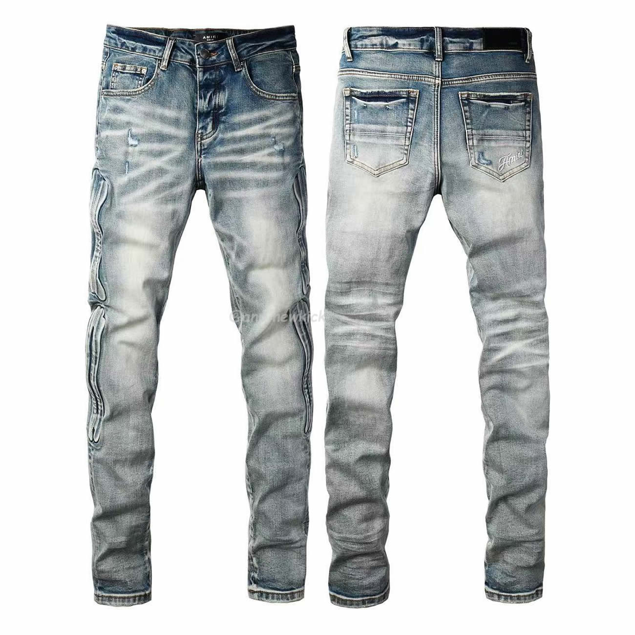Amiris Jeans Men Fashion Patch Repair Low Rise Skinny Denim (1) - www.newkick.vip Amiris Jeans Men Fashion Patch Repair Low Rise Skinny Denim (1) - www.newkick.vip