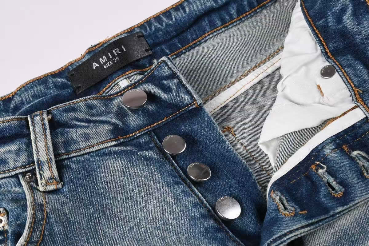 Amiris Jeans Men Fashion Patch Repair Low Rise Skinny Denim (3) - www.newkick.vip Amiris Jeans Men Fashion Patch Repair Low Rise Skinny Denim (3) - www.newkick.vip