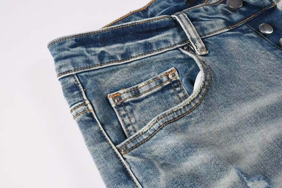 Amiris Jeans Men Fashion Patch Repair Low Rise Skinny Denim (4) - www.newkick.vip Amiris Jeans Men Fashion Patch Repair Low Rise Skinny Denim (4) - www.newkick.vip