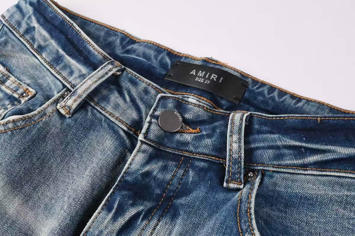 Amiris Jeans Men Fashion Patch Repair Low Rise Skinny Denim (5) - www.newkick.vip Amiris Jeans Men Fashion Patch Repair Low Rise Skinny Denim (5) - www.newkick.vip