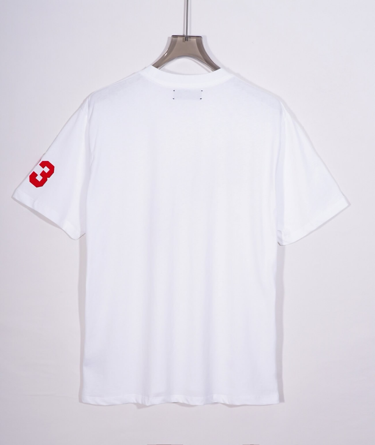Amiri Logo Flocked Felt Trimmed Cotton Jersey White T Shirt (8) - www.newkick.org