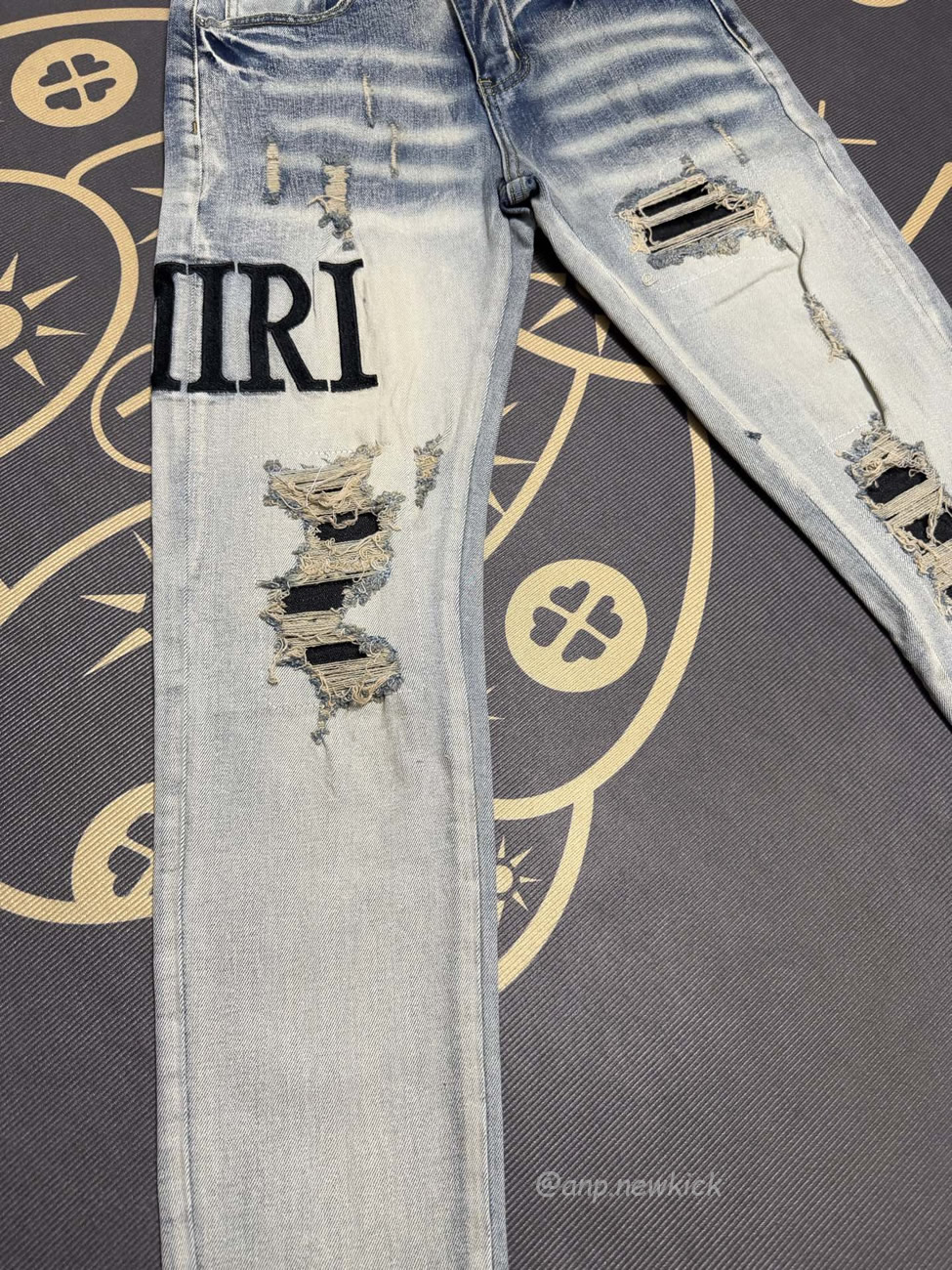 Amiri Jeans Men Letters Trousers Repair Low Rise Skinny (10) - www.newkick.org Amiri Jeans Men Letters Trousers Repair Low Rise Skinny (10) - www.newkick.org