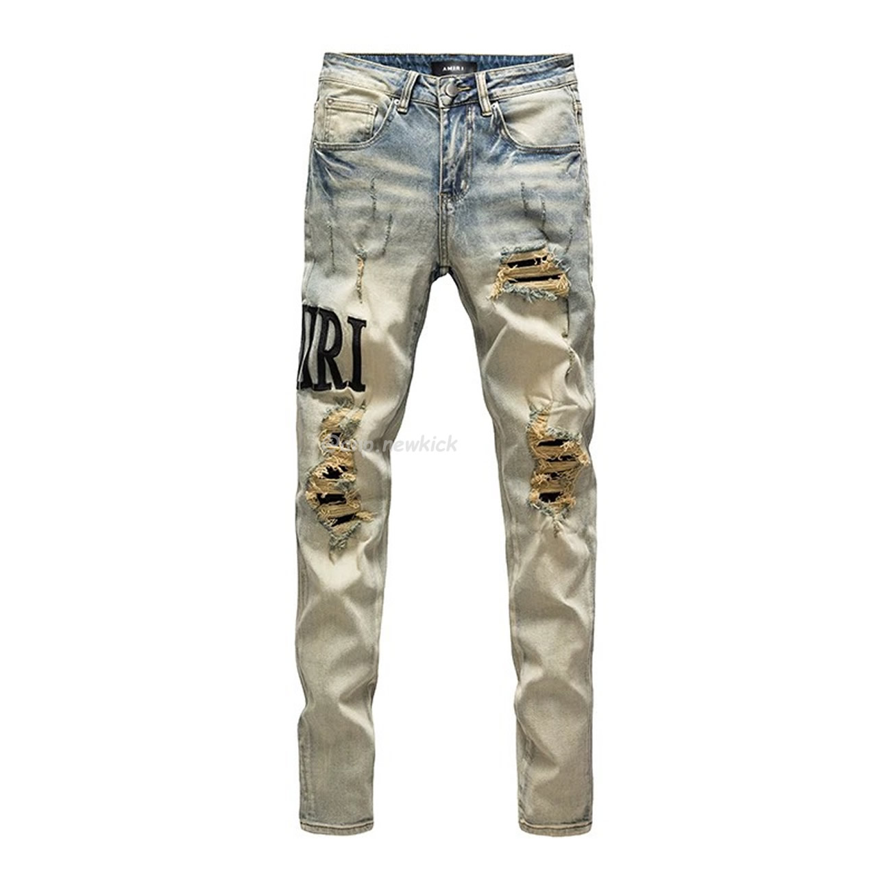 Amiri Jeans Men Letters Trousers Repair Low Rise Skinny (3) - www.newkick.org Amiri Jeans Men Letters Trousers Repair Low Rise Skinny (3) - www.newkick.org