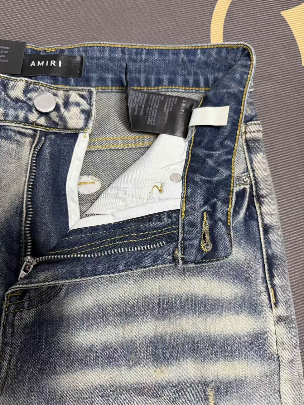 Amiri Jeans Men Letters Trousers Repair Low Rise Skinny (4) - www.newkick.org Amiri Jeans Men Letters Trousers Repair Low Rise Skinny (4) - www.newkick.org