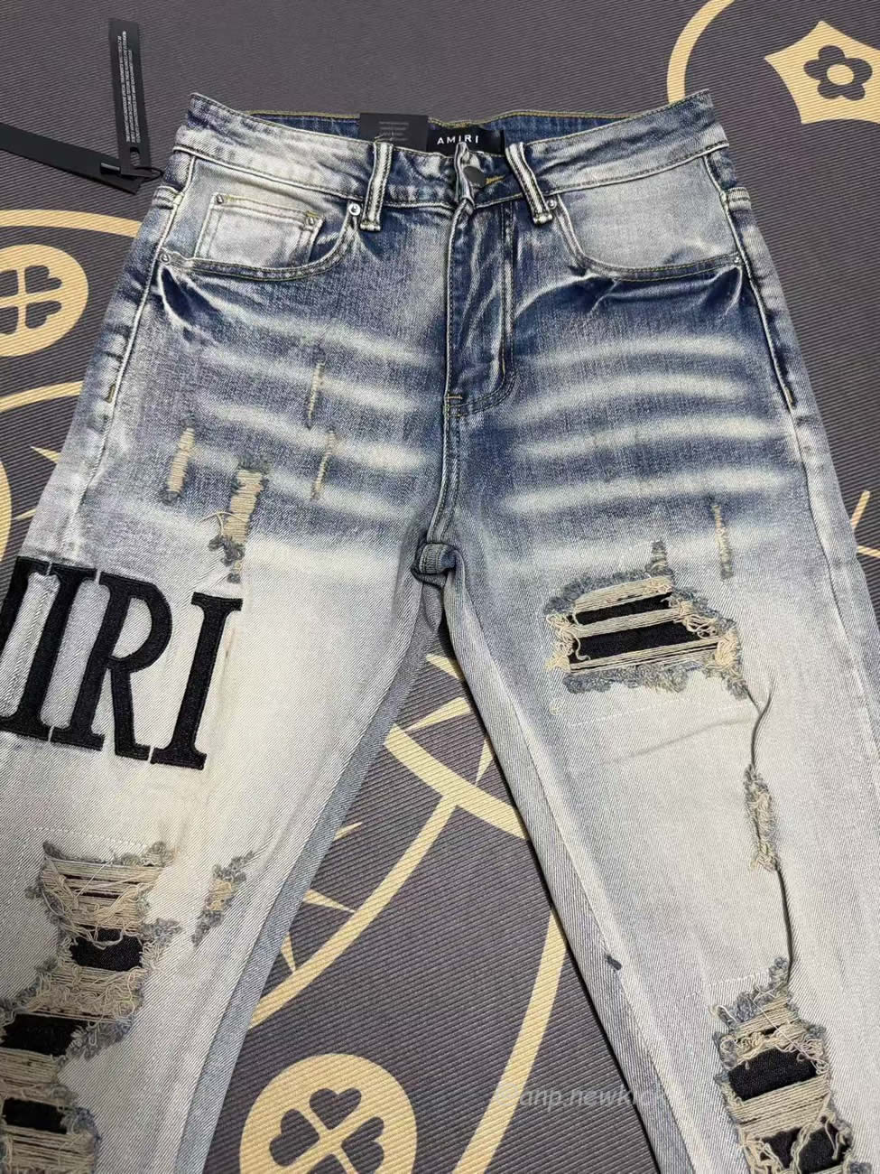 Amiri Jeans Men Letters Trousers Repair Low Rise Skinny (6) - www.newkick.org Amiri Jeans Men Letters Trousers Repair Low Rise Skinny (6) - www.newkick.org