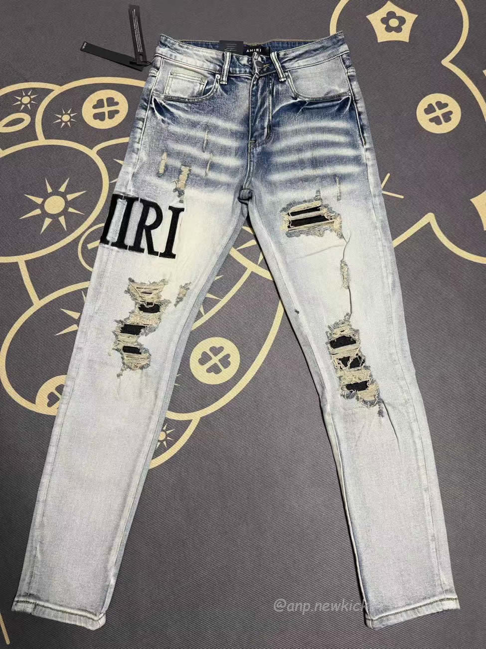 Amiri Jeans Men Letters Trousers Repair Low Rise Skinny (9) - www.newkick.org Amiri Jeans Men Letters Trousers Repair Low Rise Skinny (9) - www.newkick.org