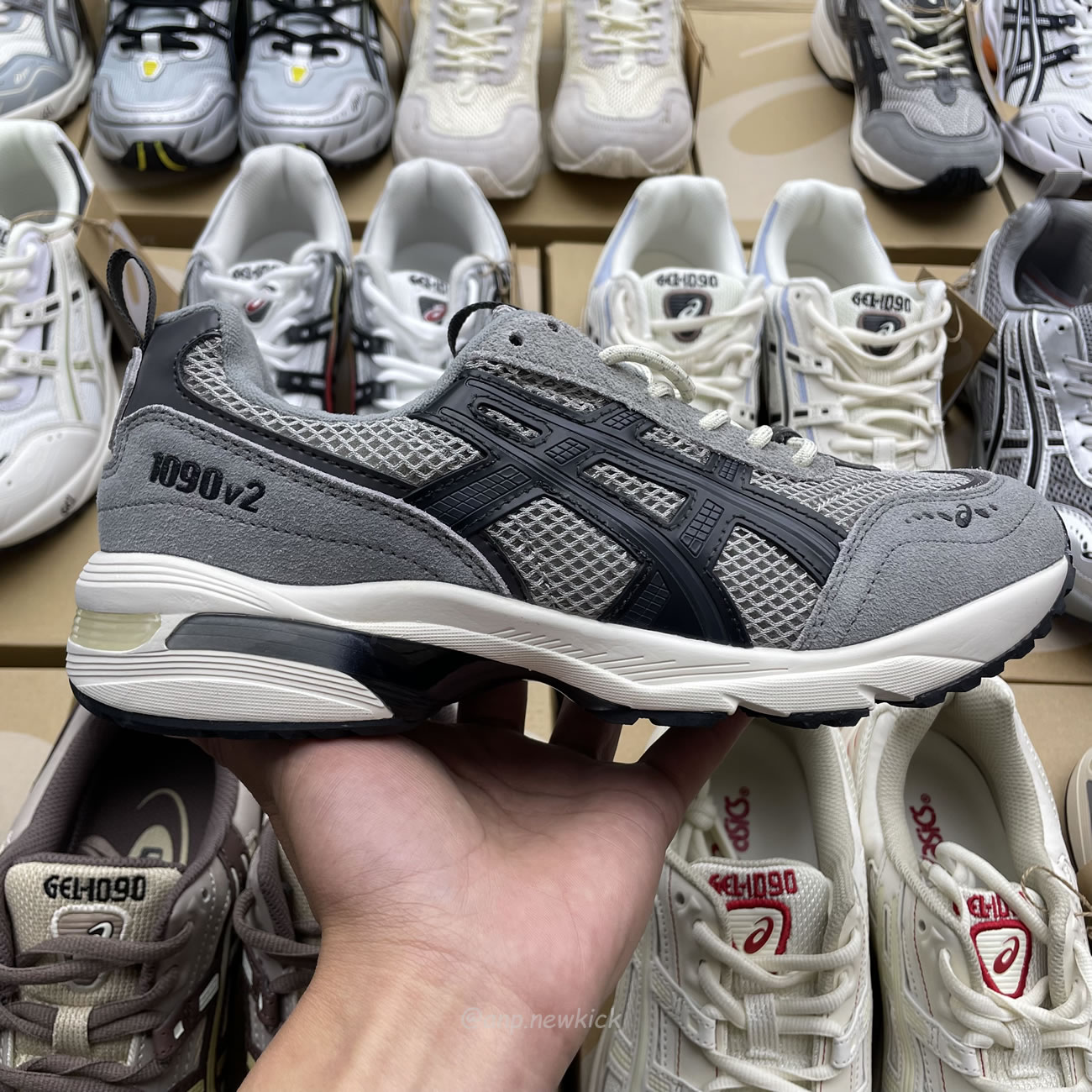 Asics Gel 1090 Grey Beige Birch French Blue White Sage Silver Cream Brown Silver Cream Gray Blue (19) - www.newkick.vip Asics Gel 1090 Grey Beige Birch French Blue White Sage Silver Cream Brown Silver Cream Gray Blue (19) - www.newkick.vip