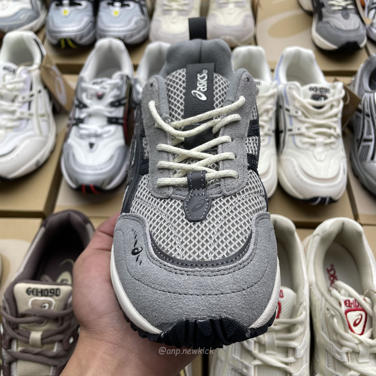 Asics Gel 1090 Grey Beige Birch French Blue White Sage Silver Cream Brown Silver Cream Gray Blue (24) - www.newkick.vip Asics Gel 1090 Grey Beige Birch French Blue White Sage Silver Cream Brown Silver Cream Gray Blue (24) - www.newkick.vip