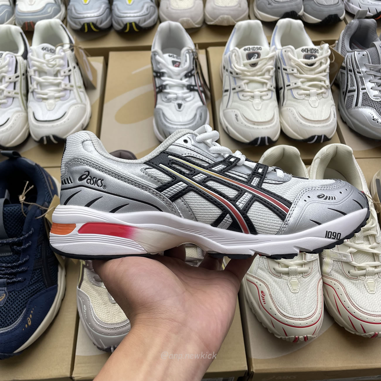Asics Gel 1090 Grey Beige Birch French Blue White Sage Silver Cream Brown Silver Cream Gray Blue (30) - www.newkick.vip Asics Gel 1090 Grey Beige Birch French Blue White Sage Silver Cream Brown Silver Cream Gray Blue (30) - www.newkick.vip