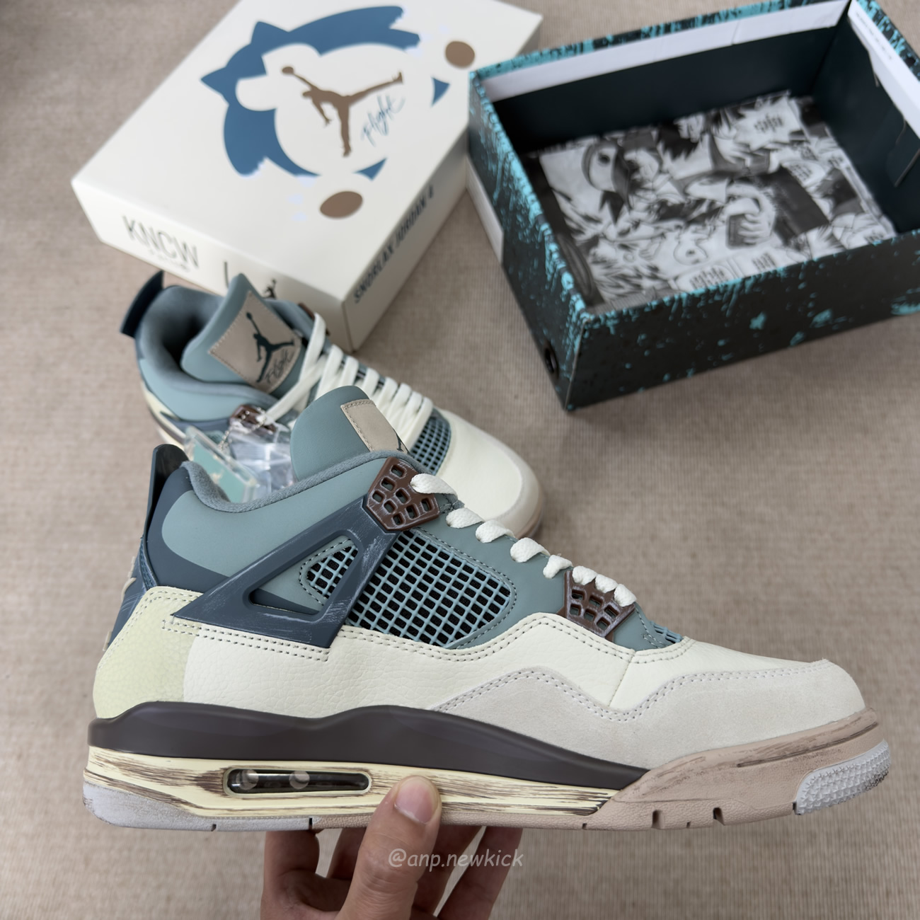 Air Jordan 4 Retro X Andrew Chiou Snorlax Custom (10) - www.newkick.org