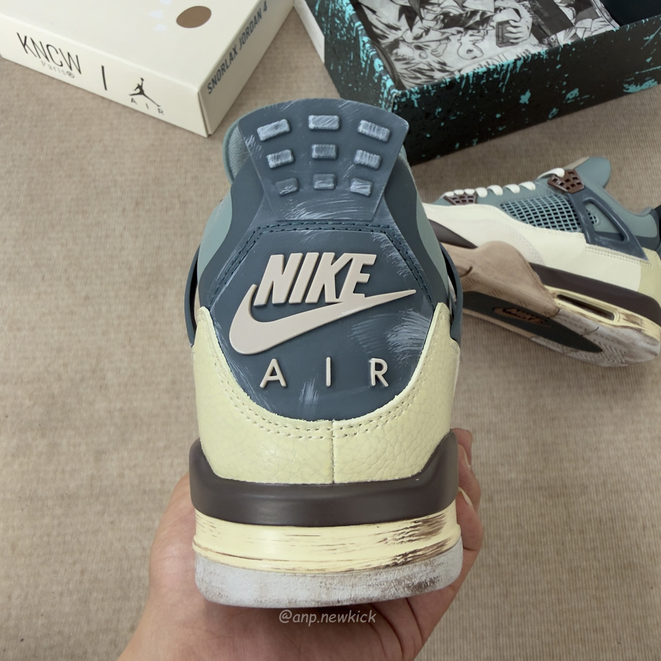 Air Jordan 4 Retro X Andrew Chiou Snorlax Custom (2) - www.newkick.org