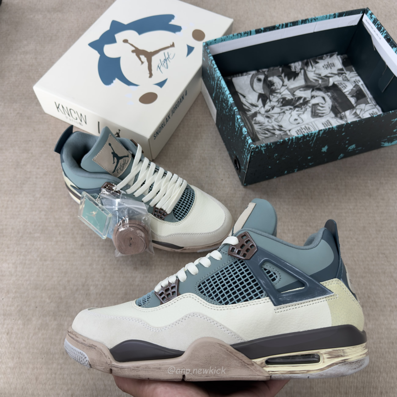 Air Jordan 4 Retro X Andrew Chiou Snorlax Custom (4) - www.newkick.org
