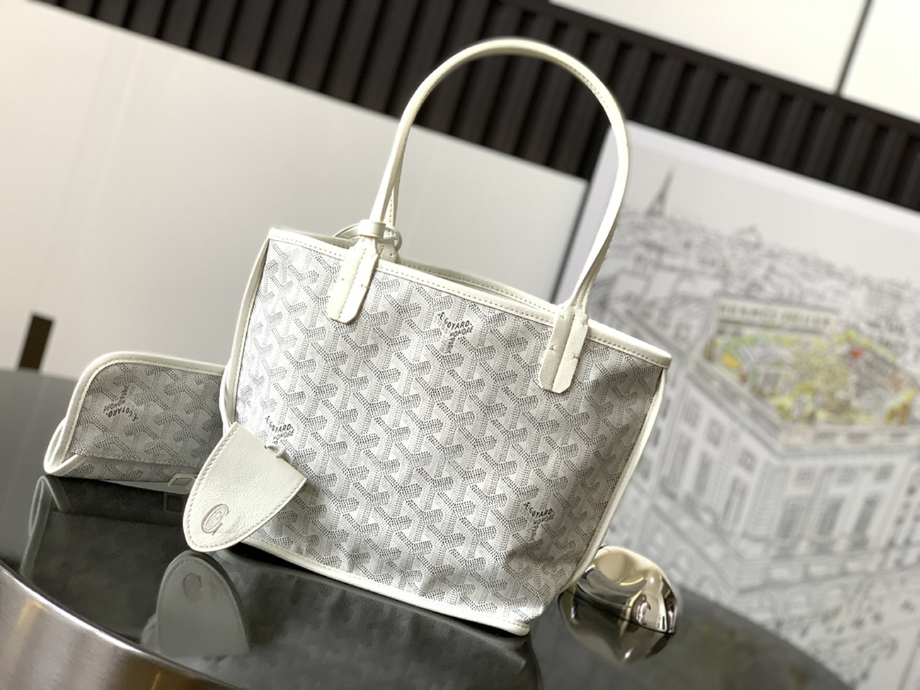 Goyard Anjou Mini Tote Bag Blacknatural Black Grey Navy White Green Yellow (14) - www.newkick.vip Goyard Anjou Mini Tote Bag Blacknatural Black Grey Navy White Green Yellow (14) - www.newkick.vip