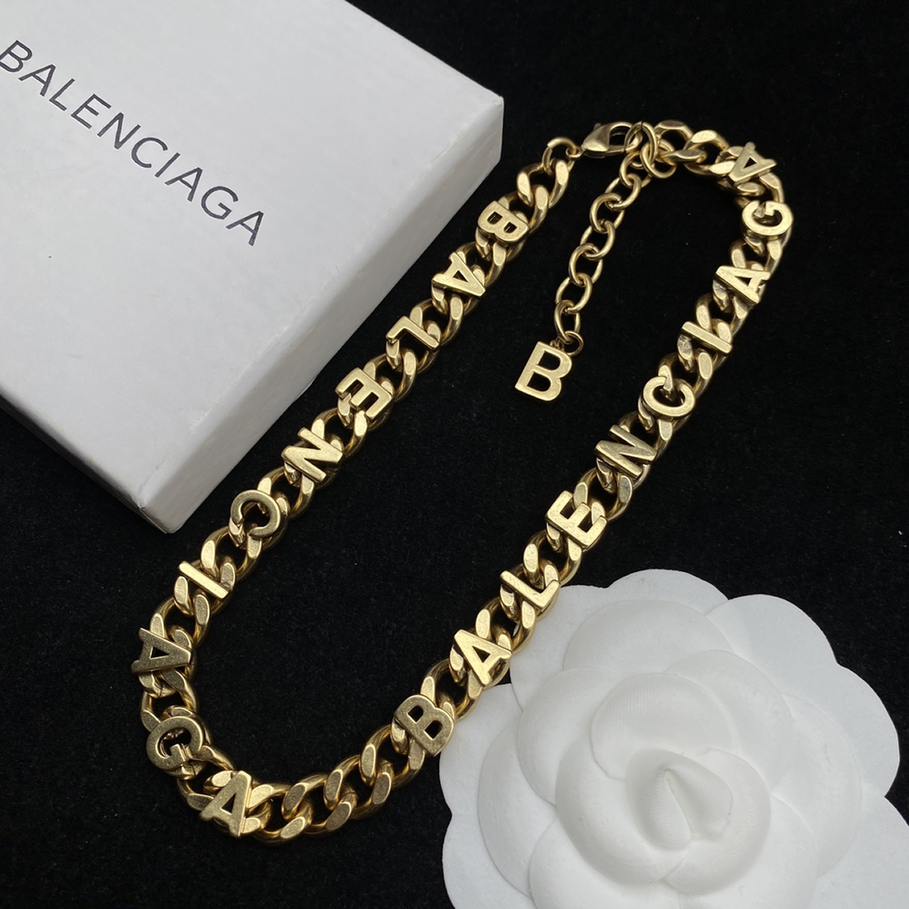 Balenciaga Logo Text Chain Necklace Bal203587 (10) - www.newkick.org Balenciaga Logo Text Chain Necklace Bal203587 (10) - www.newkick.org