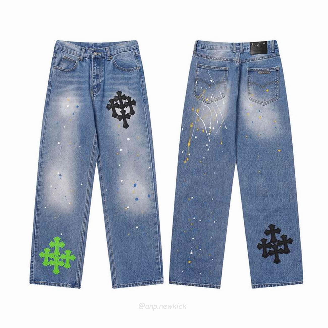 Chrome Hearts Blue Speckle Jeans Cross (1) - www.newkick.org Chrome Hearts Blue Speckle Jeans Cross (1) - www.newkick.org