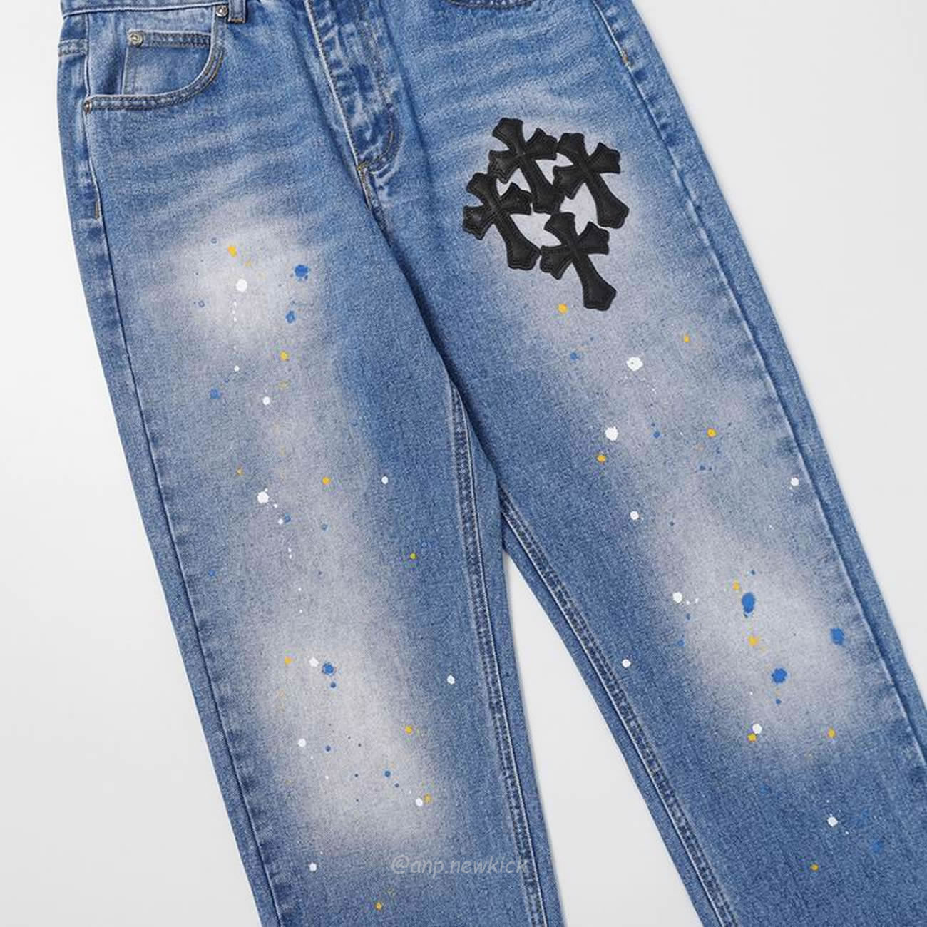 Chrome Hearts Blue Speckle Jeans Cross (3) - www.newkick.org Chrome Hearts Blue Speckle Jeans Cross (3) - www.newkick.org