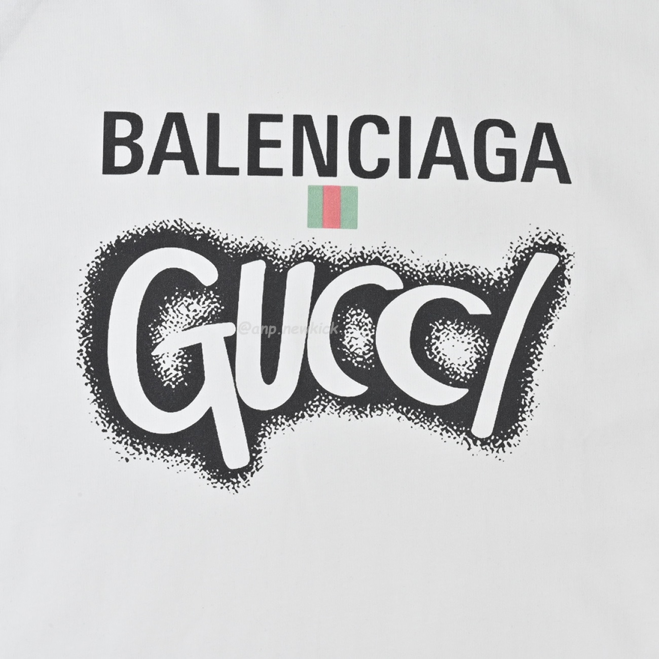 Balenciaga X Gucci Co Branded Double B Letter Printed Logo Printed Short Sleeved T Shirt (12) - www.newkick.org