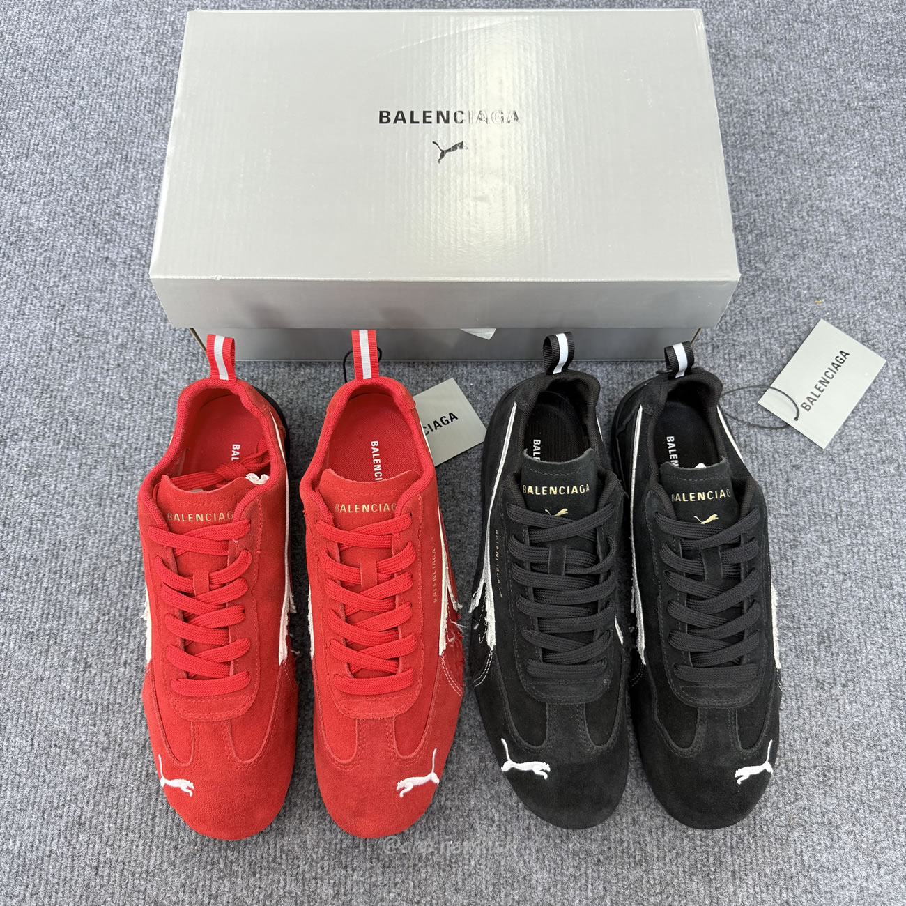 Balenciaga X Puma Ultrasoft Speedcat Sneakers Red White Black (14) - www.newkick.org Balenciaga X Puma Ultrasoft Speedcat Sneakers Red White Black (14) - www.newkick.org
