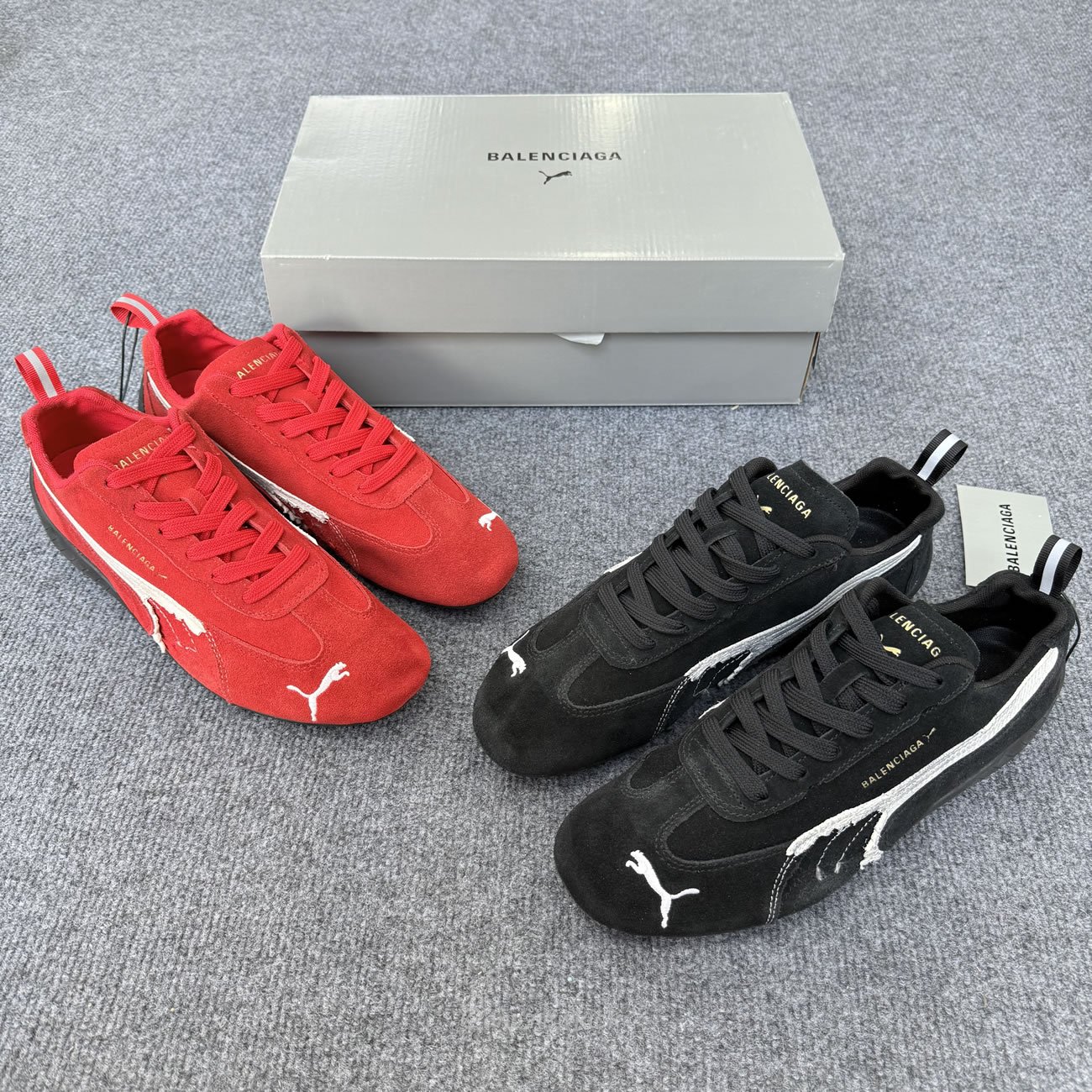 Balenciaga X Puma Ultrasoft Speedcat Sneakers Red White Black (8) - www.newkick.org Balenciaga X Puma Ultrasoft Speedcat Sneakers Red White Black (8) - www.newkick.org